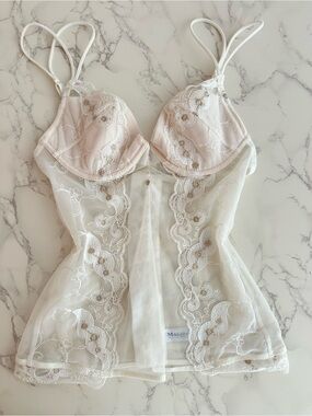 La Perla Sheer Lace corset Ivory